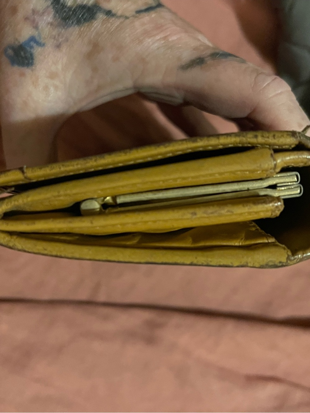 Celine Mustard Leather Snap Wallet - Picture 3 of 14